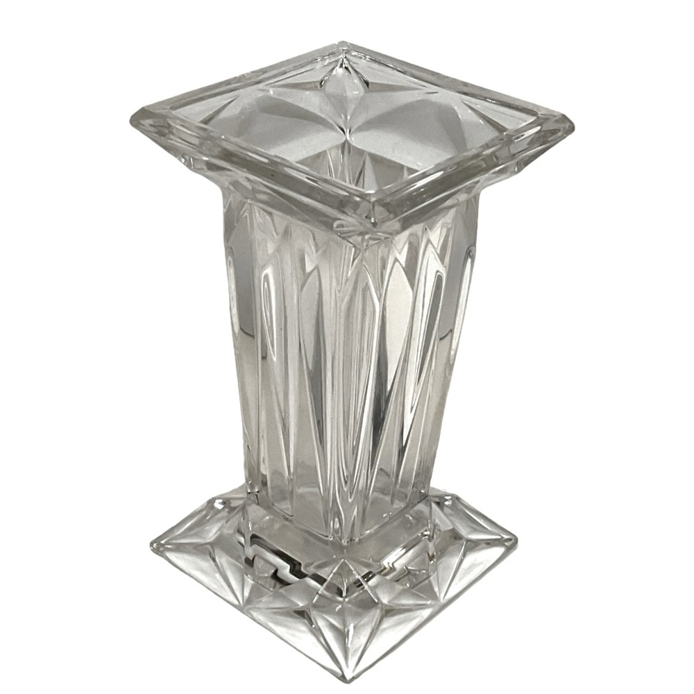 Partylite Crystal Pillar Candle Holder/ Vase clear